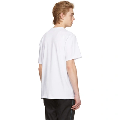 Shop Msgm White Box Logo T-shirt In 01.white