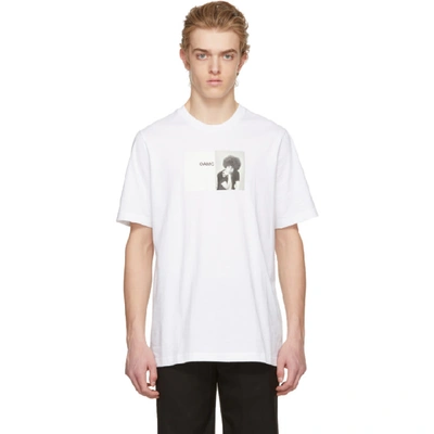 Shop Oamc White Angela Davis T-shirt In 0200.wht