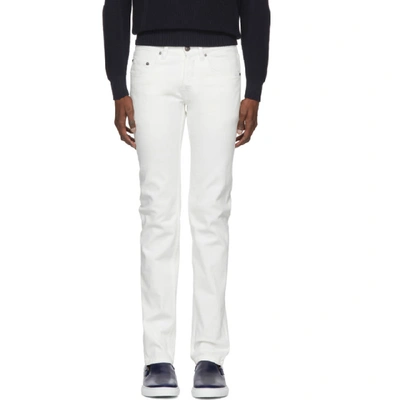 Shop Brioni White Vens Skinny Jeans