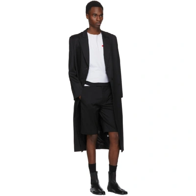 Shop Helmut Lang Black Waist Slit Shorts In 001.black