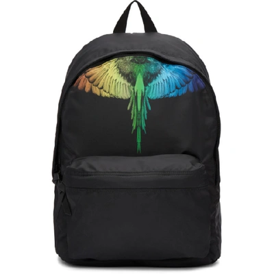 Shop Marcelo Burlon County Of Milan Black Rainbow Wing Backpack