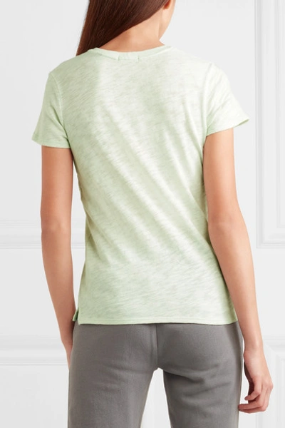 Shop Atm Anthony Thomas Melillo Schoolboy Slub Cotton-jersey T-shirt In Mint