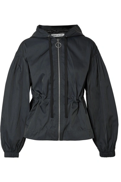 Shop Elizabeth And James Melanie Hooded Shell Jacket In Midnight Blue