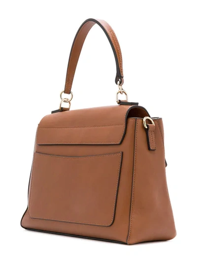Shop Chloé Medium Faye Day Bag In Brown
