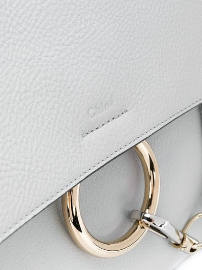 Shop Chloé Medium Faye Day Bag In Grey