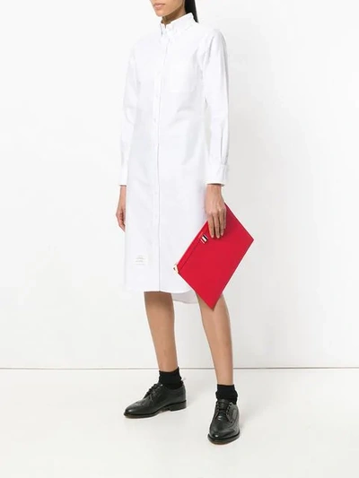 Shop Thom Browne Zipped Document Holder In Red