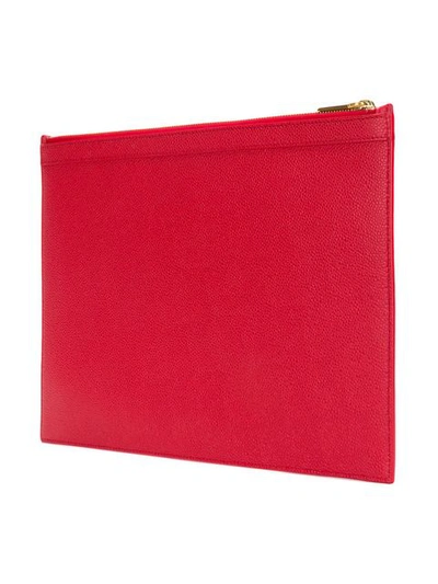 Shop Thom Browne Zipped Document Holder In Red