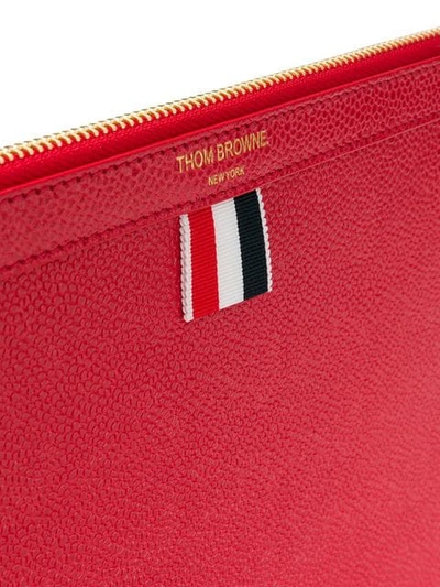 Shop Thom Browne Zipped Document Holder In Red