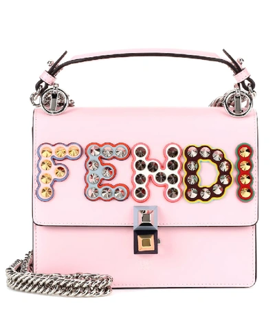 Shop Fendi Kan I Small Leather Shoulder Bag In Pink