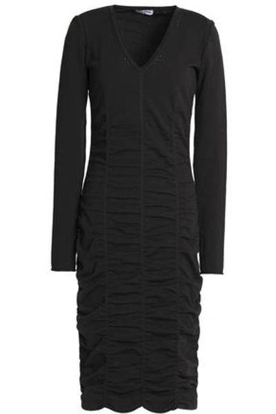 Shop Opening Ceremony Woman Ruched Stretch-knit Dress Black
