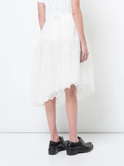 Shop Simone Rocha Floral Embroidered Midi Skirt