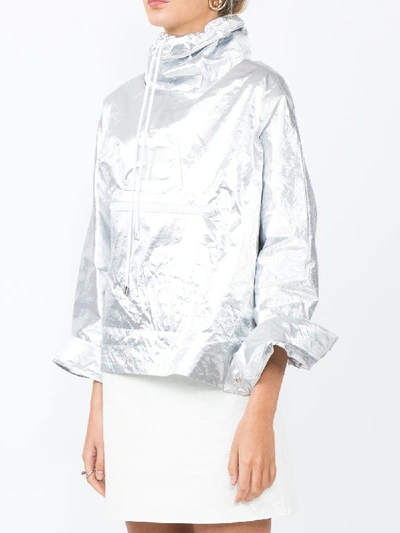 Shop Courrèges Snapped Sleeves Rain Jacket