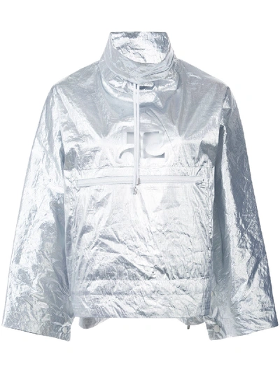 Shop Courrèges Snapped Sleeves Rain Jacket