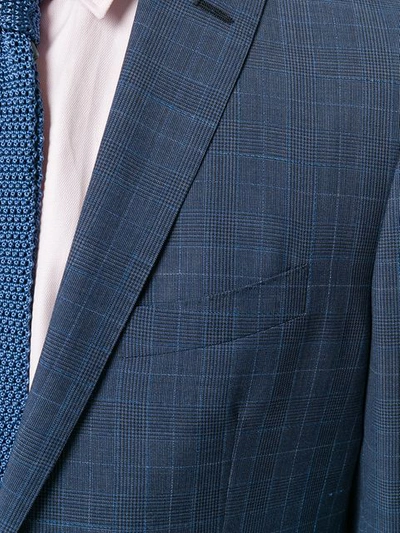 Shop Etro Two Piece Check Suit In Blue