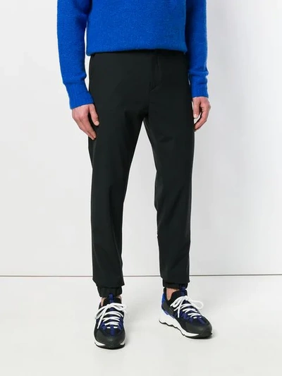 Shop Kenzo Tapered Trousers - Black