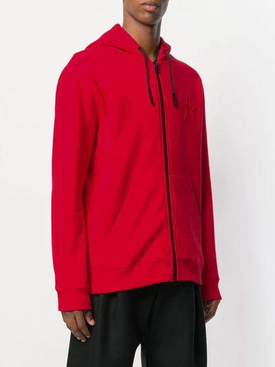 Shop Givenchy Star Zip In Red