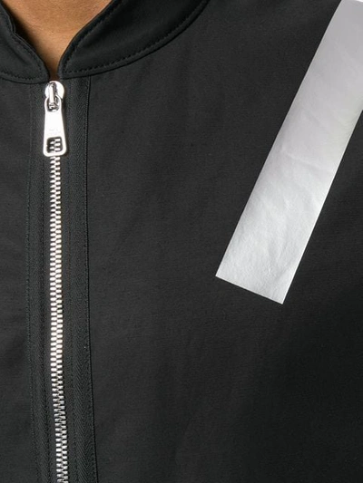 Neil Barrett Black Reflective Shell Bomber Jacket In Black