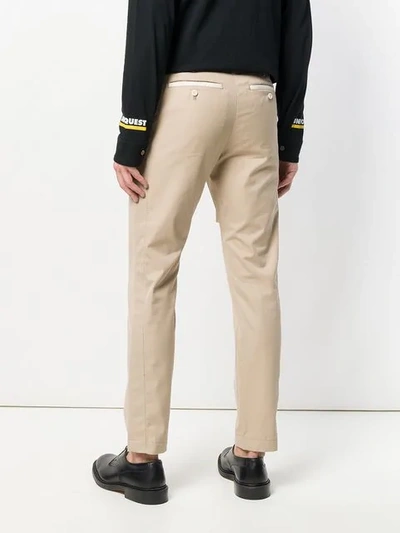 Shop Sacai Luck Sacai Belted Trousers - Neutrals