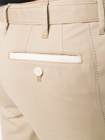 Shop Sacai Luck Sacai Belted Trousers - Neutrals