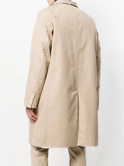 Shop Sacai Oversized Trench Coat In Neutrals