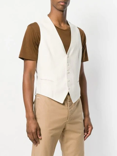 Shop Tagliatore Classic Waistcoat - Neutrals In Nude & Neutrals