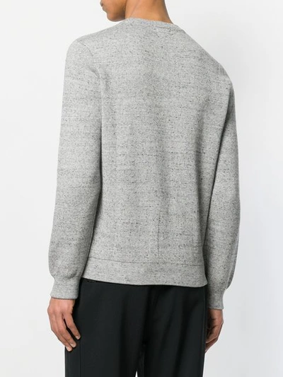 Shop Woolrich Logo Intarsia-knit Sweater - Grey