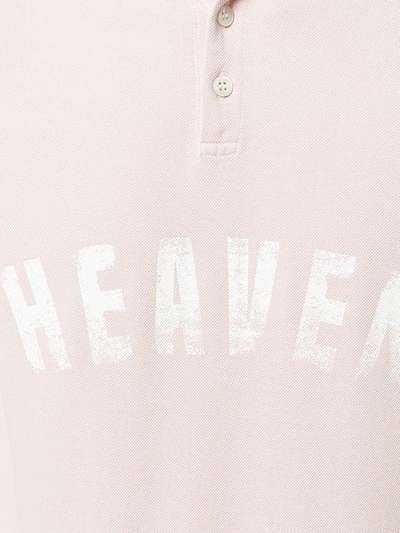 Shop Saint Laurent Heaven Print Polo Shirt In Pink