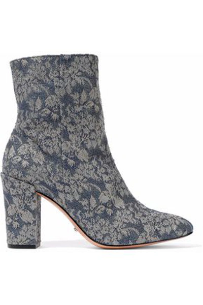 Shop Schutz Woman Brocade Ankle Boots Mid Denim