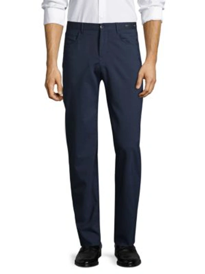 Shop Pt01 Dressy 5 Pocket Techno Wool Pants In Navy