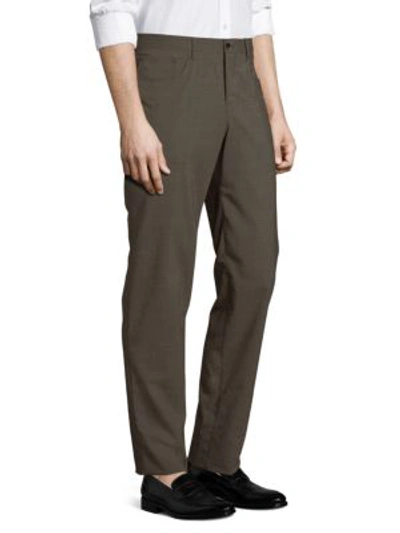 Shop Pt01 Dressy 5 Pocket Techno Wool Pants In Brown