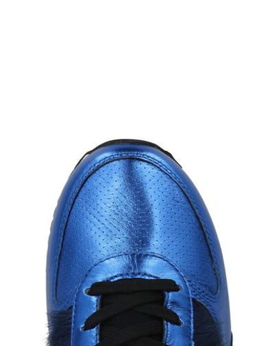 Shop Dolce & Gabbana Man Sneakers Blue Size 9 Lambskin, Polyester, Calfskin