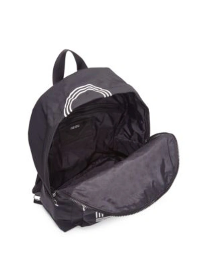 Shop Kenzo Nylon Logo Backpack In Black