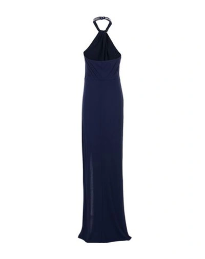 Shop Patrizia Pepe Woman Maxi Dress Midnight Blue Size 3 Acetate, Polyamide