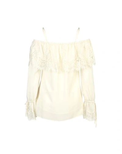 Shop Gold Hawk Blouses In Ivory
