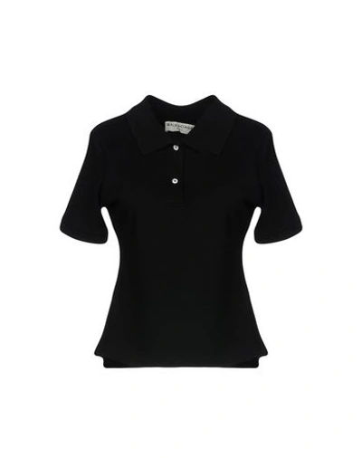 Shop Balenciaga Polo Shirt In Black