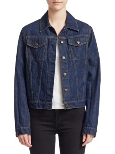 Shop Helmut Lang Archive Striped Jacket In Dark Blue