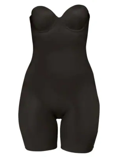 Shop Spanx Women's Suit Your Fancy Bodysuit In Very Black