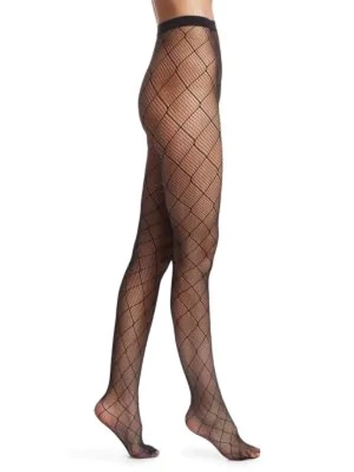 Shop Wolford Chrissie Tights In Black