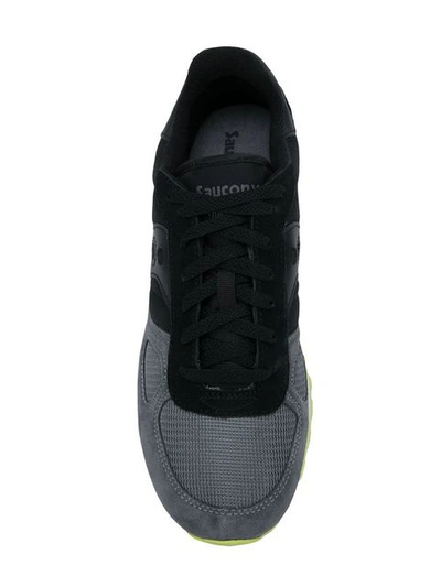 Shop Saucony Panelled Mesh Runner Sneakers In Black
