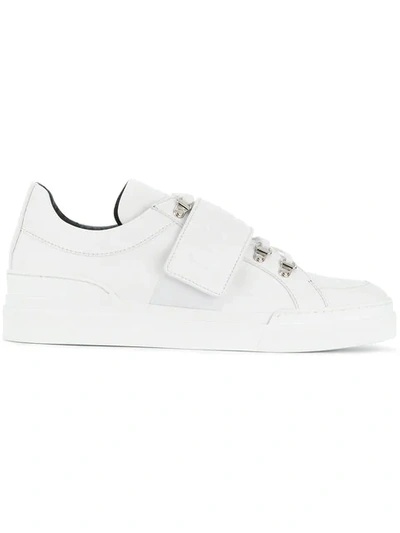 Shop Balmain Sneakers Mit Klettverschluss In White