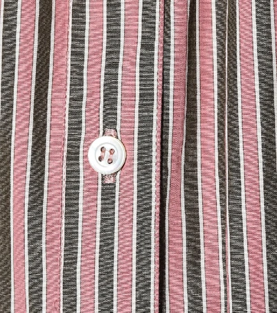 Shop Alexa Chung Striped Cotton Shirt In Pink