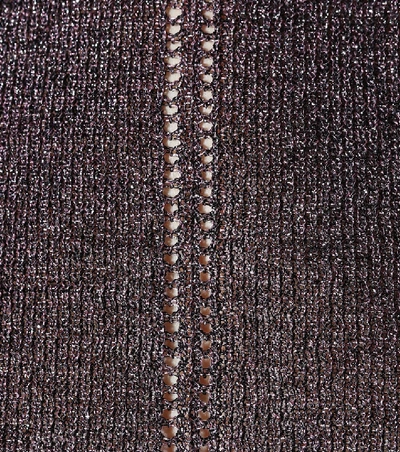 Shop Christopher Kane Metallic Sweater In Purple