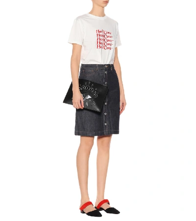 Shop A.p.c. Therese Denim Skirt In Blue