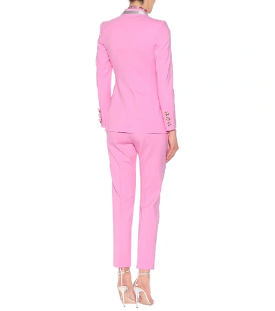 Shop Dolce & Gabbana Turlington Wool And Silk Blazer In Pink