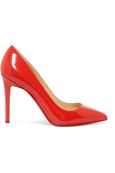 Shop Christian Louboutin Pigalle 100 Patent-leather Pumps In Red