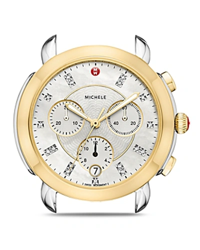 Shop Michele Sidney Watch Head, 38mm In Silver/gold