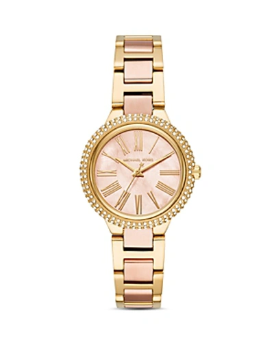 Shop Michael Kors Gold-tone Taryn Watch, 33mm In Rose/multi