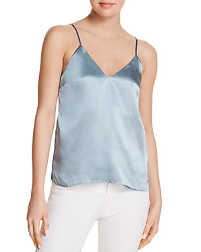 Shop Anine Bing Gwyneth Silk Camisole Top In Light Blue