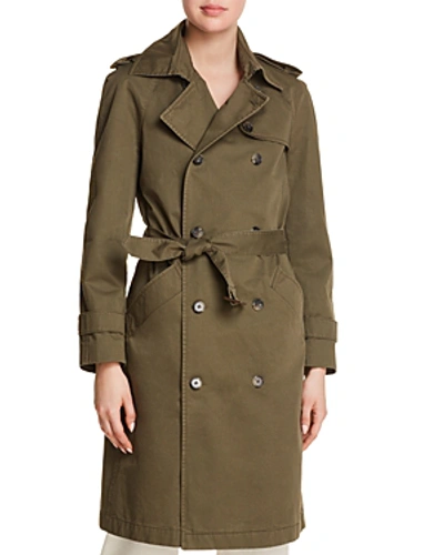 Shop Anine Bing Military Trench Coat In Army Green