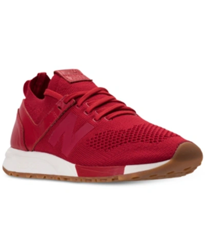 Shop New Balance Men's 247 Deconstructed Casual Sneakers From Finish Line In Red/white